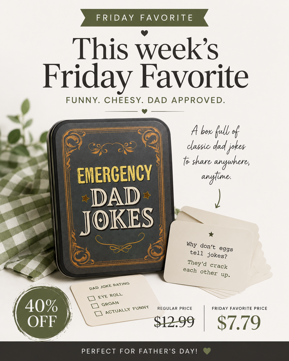 Dad Jokes Card Tin