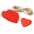 Red Wooden Heart Gift Tags | Miller & Clove