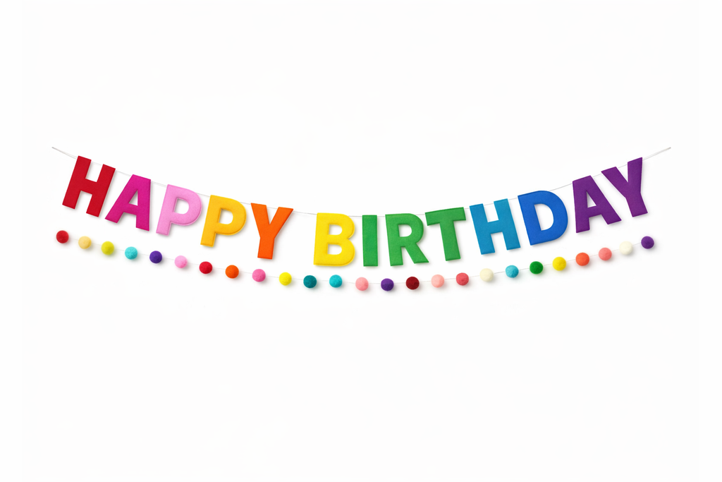 Happy Birthday Felt Banner | Miller & Clove