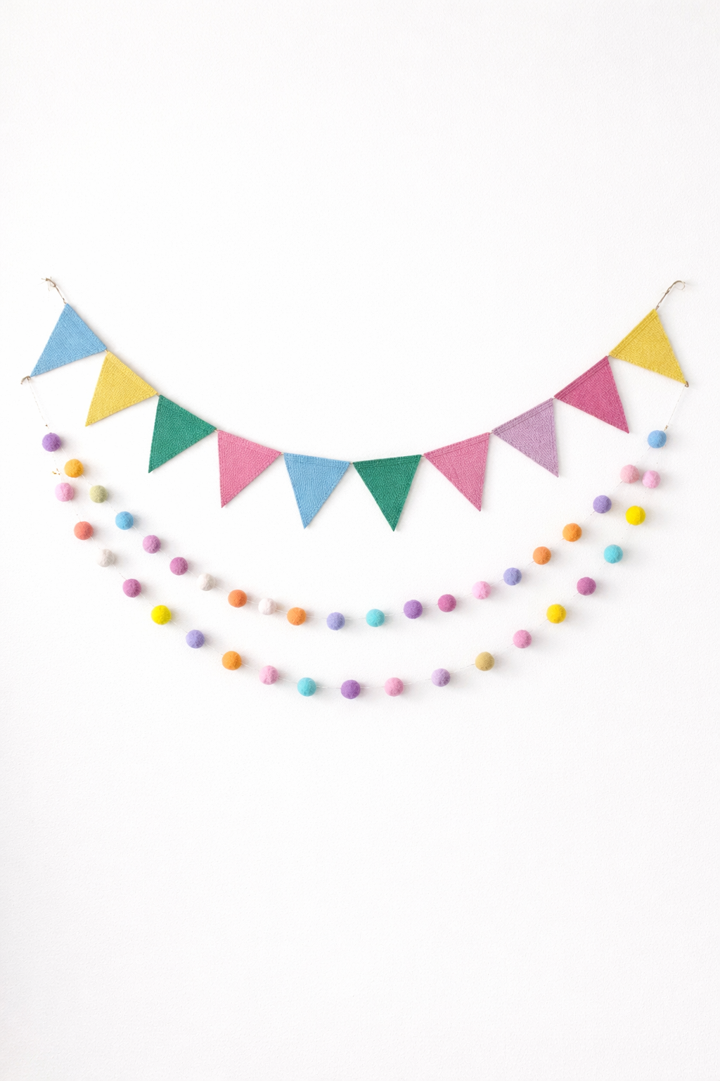 Colorful Burlap Pennant Banner- Mini