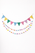 Colorful Burlap Pennant Banner- Mini