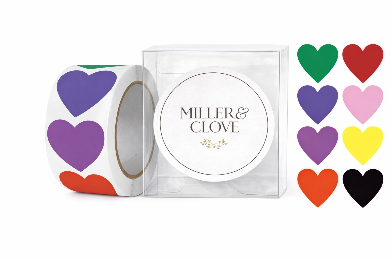 Heart Stickers Roll | Miller & Clove