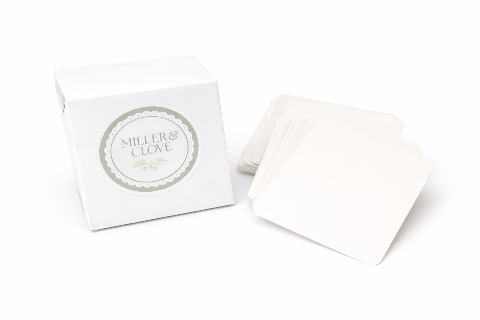 Blank White Memo Cards-100 pack