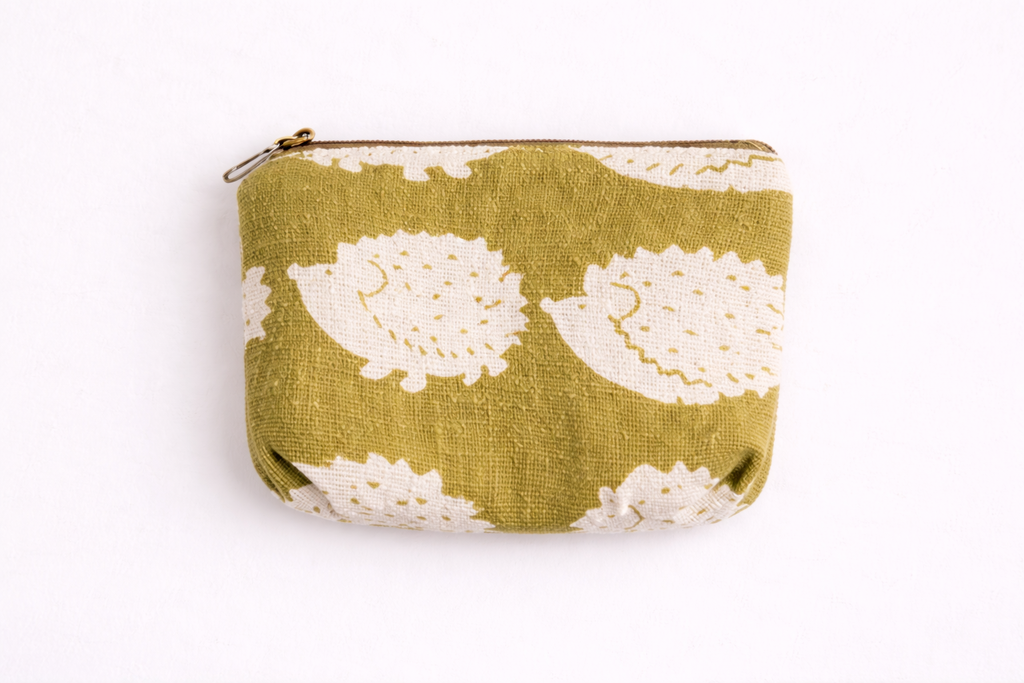 Hedgehog Mini Canvas Coin Bag | Miller & Clove