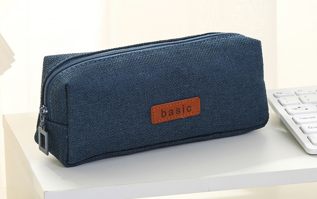Navy Minimalist Pencil Case | Miller & Clove