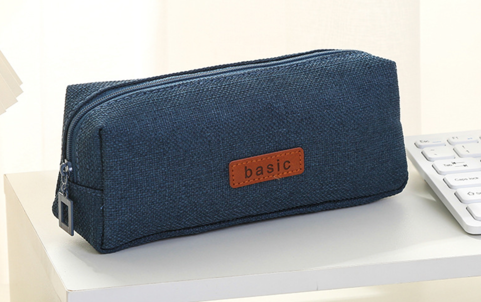 Navy Minimalist Pencil Case | Miller & Clove