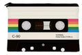 Mixed Tape-Zippered Pencil Pouch & Travel Organizer