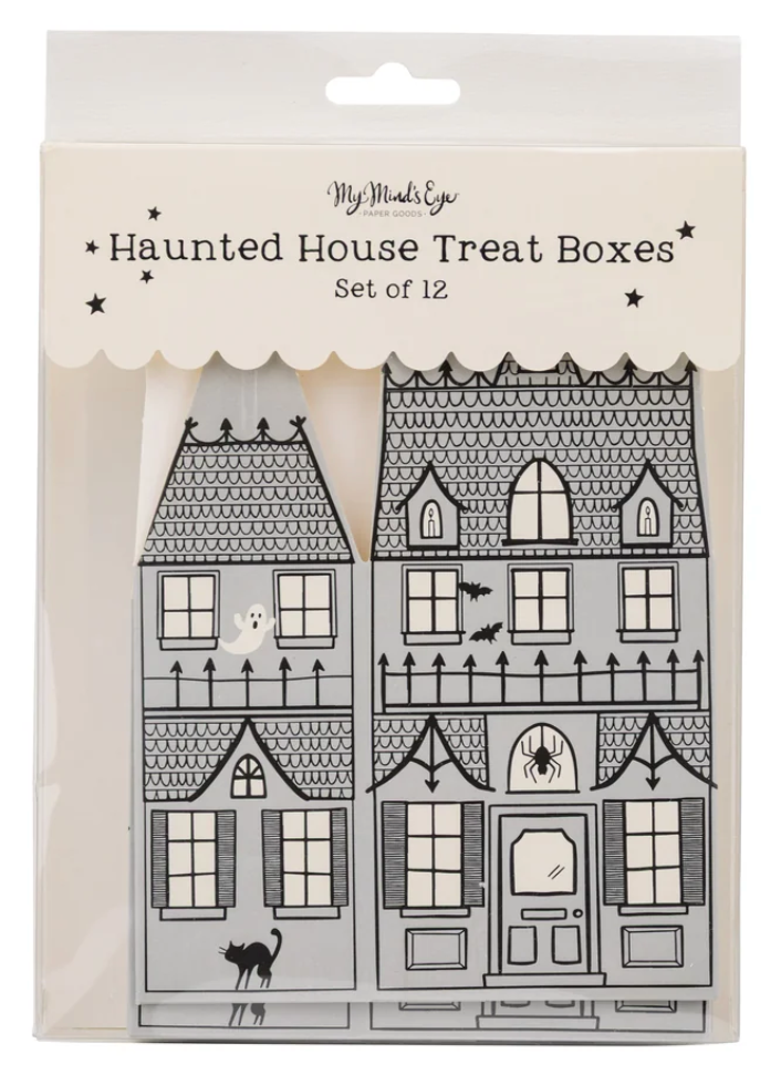 Haunted House Halloween Gable Treat Boxes, 12-Pack