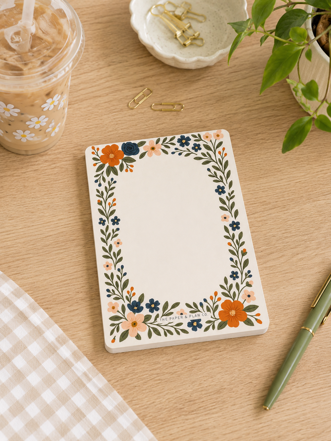 Floral Border Notepad