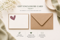 Heart Gift Enclosure Card