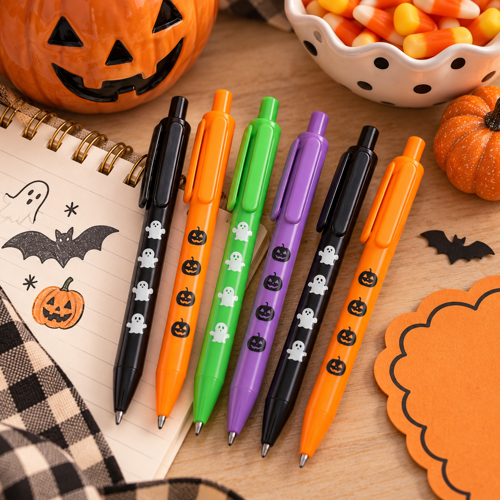 Halloween Gel Pens, 6-Piece Retractable Set