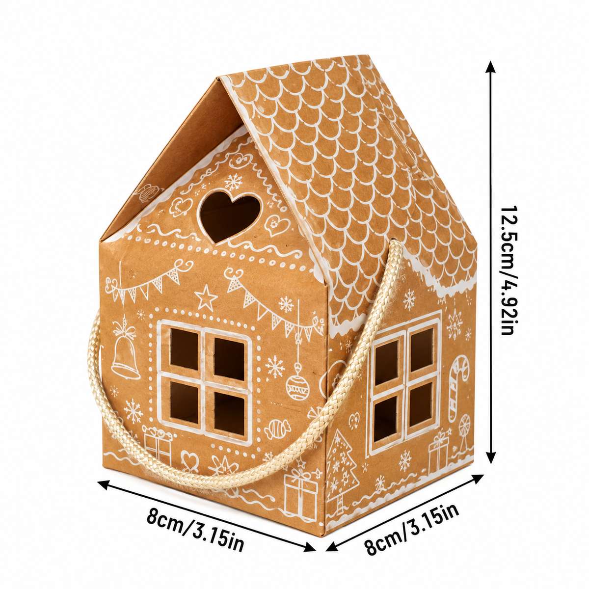 Christmas Gingerbread House Treat Boxes | Set of 4