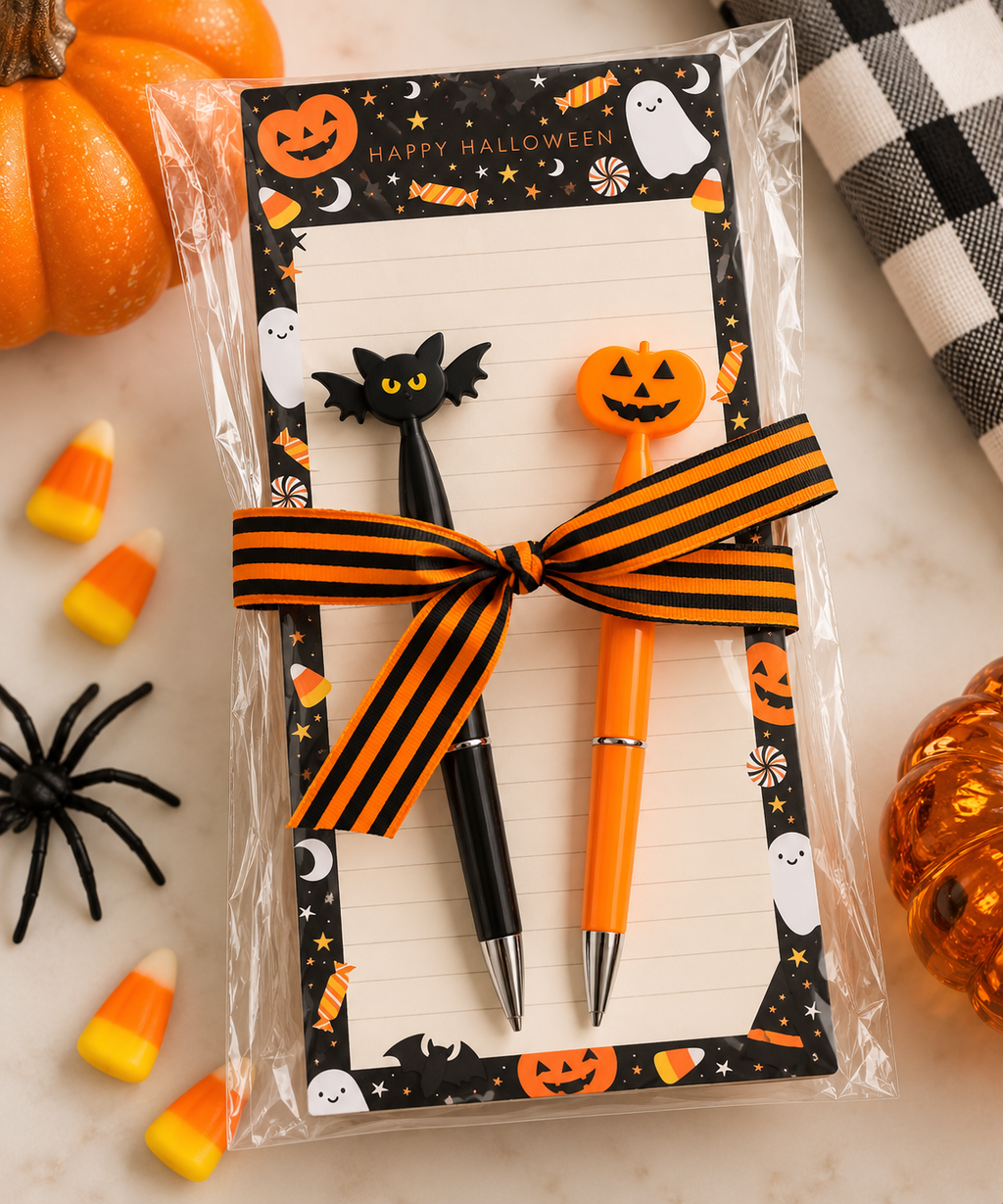 Halloween Magnetic Notepad & Pen Gift Set