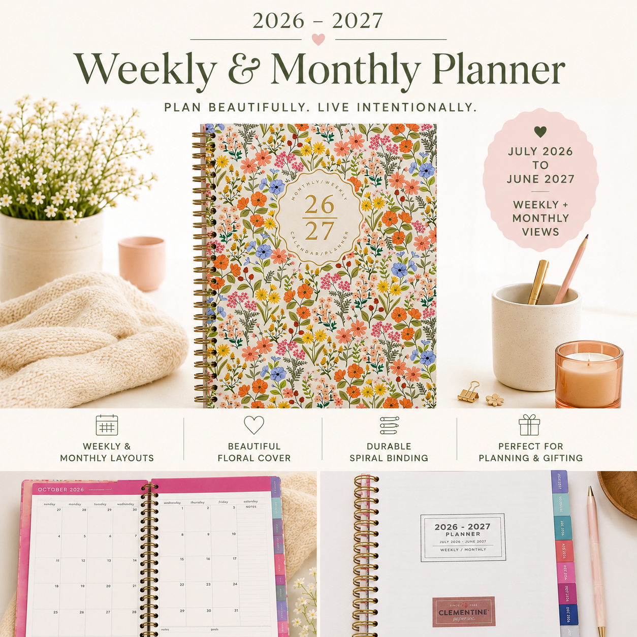 Floral  Planner-July 2026-June 2027
