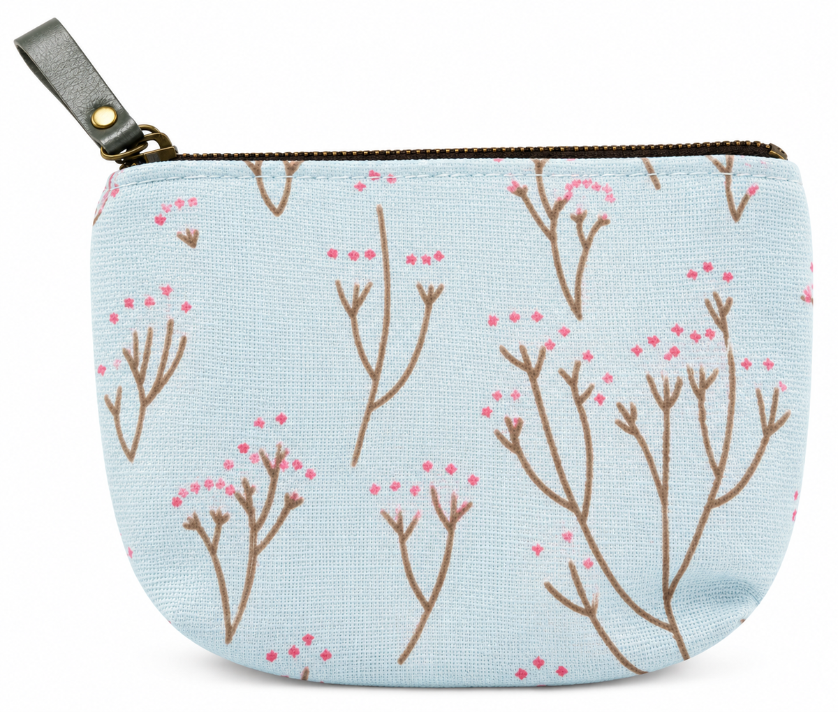 Blue Blossom Mini Canvas Coin Purse