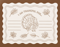Thankful Turkey Paper Placemats, Set of 24