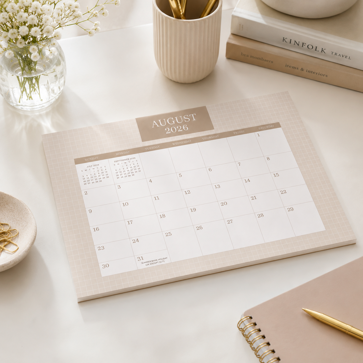 Pepper Tree 17-Month Magnetic Calendar | 2026–2027 Monthly Pad