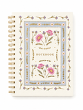 White Apple & Clover Notebook | A5 Hardback Gold Spiral