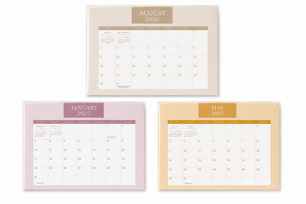 Pepper Tree 17-Month Magnetic Calendar | 2026–2027 Monthly Pad