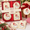 Vintage-Inspired Santa Christmas Gift Tags, Set of 20
