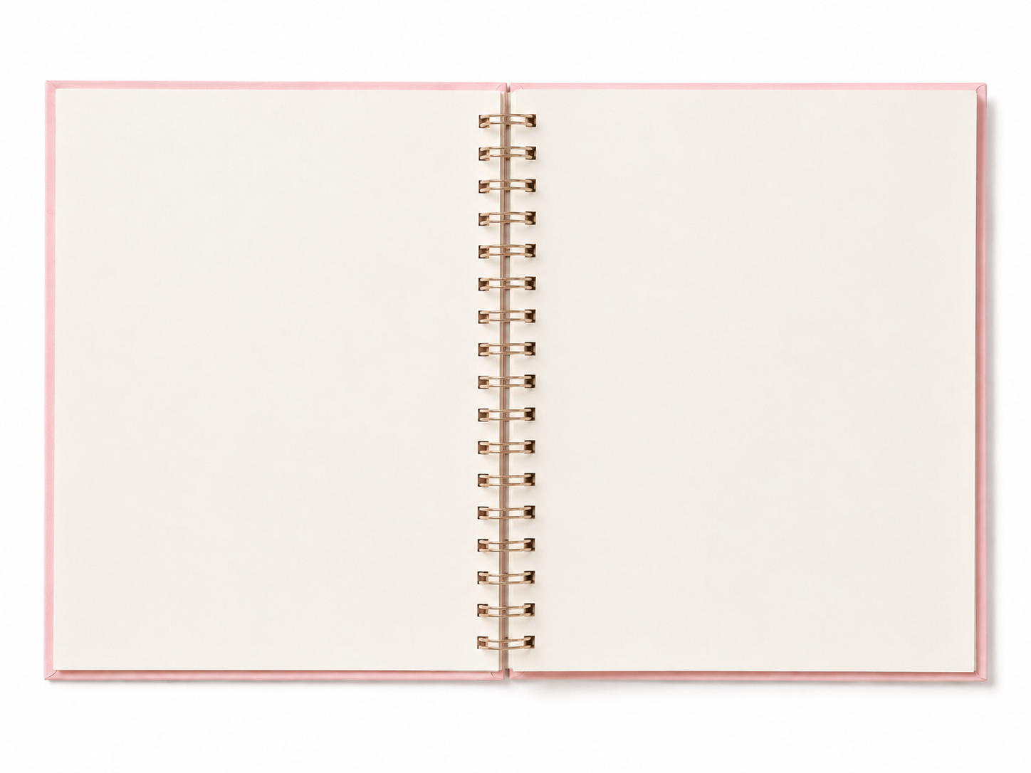 Pink Apple & Clover Notebook | A5 Hardback Gold Spiral