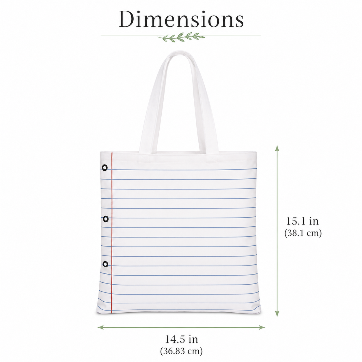 Notebook Paper Tote Bag