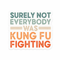 Surely Not Everybody Was Kung Fu Fighting- sticker