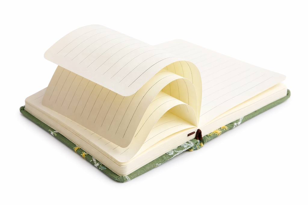 Green Embroidered Fabric Notebook | Miller & Clove