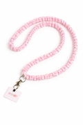Andi-Pink Gingham Lanyard