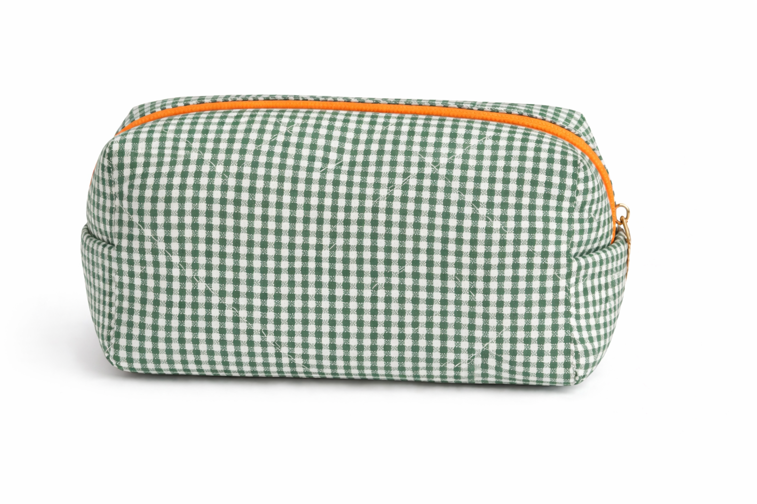Checkered Stationery Pouch-Green