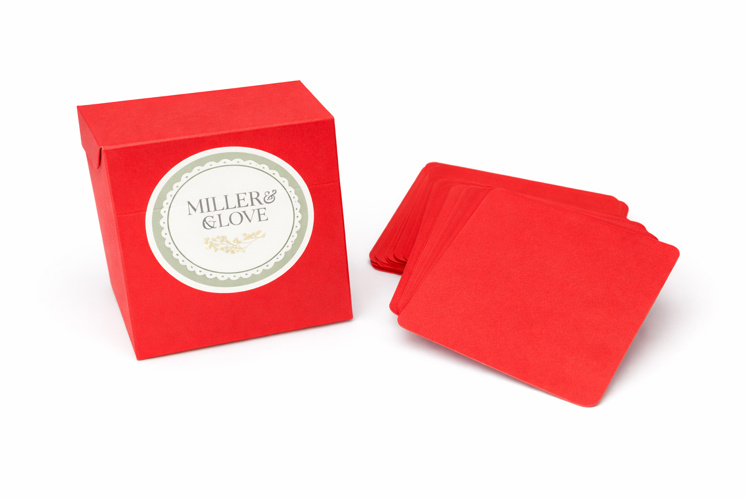 Blank Red Memo Cards-100 pack