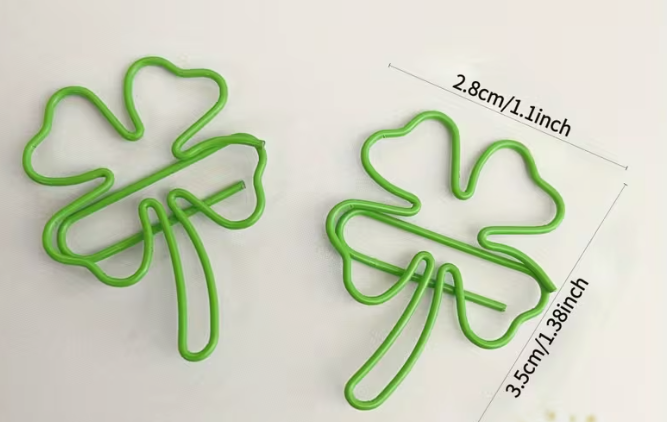 Lucky Clover Paper Clips