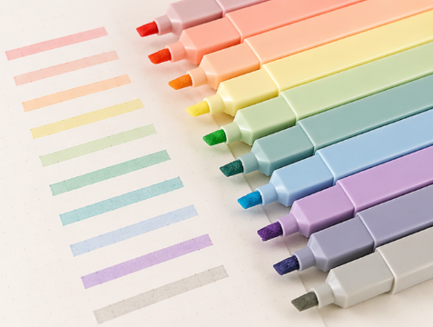 Pastel Highlighter Set | 10 Soft Pastel Colors