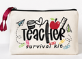 Teacher Survival Kit | Zippered Pouch & Toiletry Bag