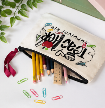 Teacher Survival Kit | Zippered Pouch & Toiletry Bag
