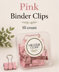 Pink Binder Clips with Storage Case | 1 Inch