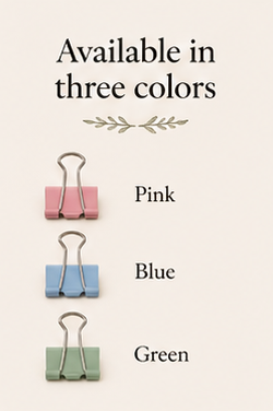 Pink Binder Clips with Storage Case | 1 Inch