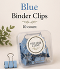 Blue Binder Clips with Storage Case | 1 Inch