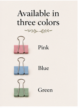 Blue Binder Clips with Storage Case | 1 Inch