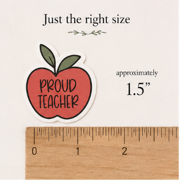Teacher Sticker Pack | Set of 50 Vinyl Stickers with Storage Case