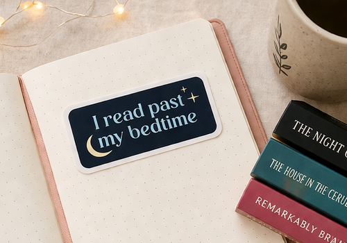 "I Read Past My Bedtime" Sticker | Waterproof Vinyl | 3x1.5 Inch