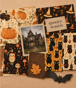 Halloween Scrapbook Paper Pack | 20 Sheets | 10 Designs