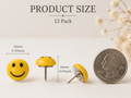 Smiley Face Push Pins — Set of 12