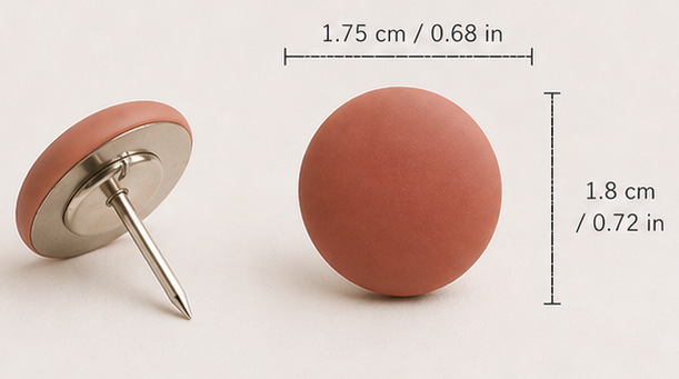 Matte Resin Push Pins – Set of 24 Decorative Bulletin Board Tacks