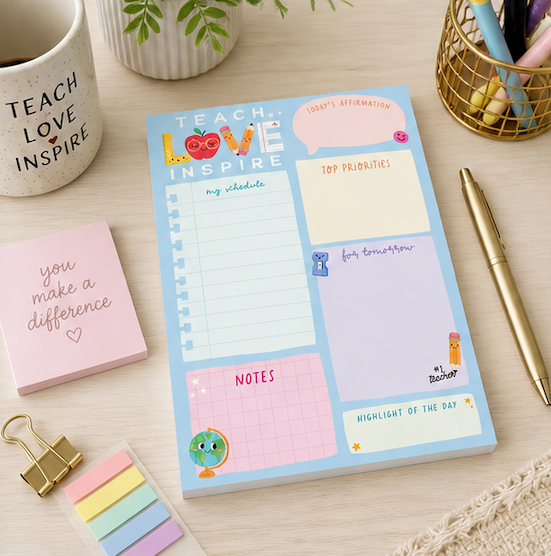 Teacher Planner Pad | Daily Planning Notepad for Teachers