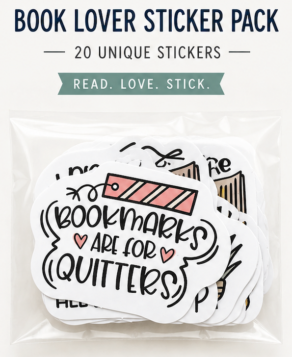 Book Lover Sticker Pack | 20 Bookish Stickers for Readers