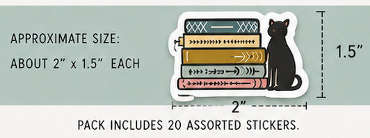 Book Lover Sticker Pack | 20 Bookish Stickers for Readers