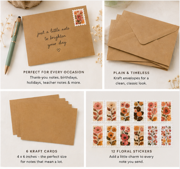 Kraft Note Writing Set