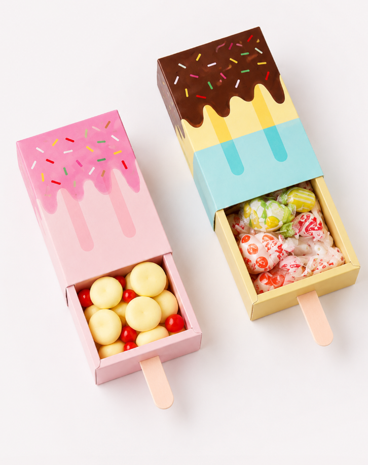 Ice Cream Pop Treat Boxes | Set of 6