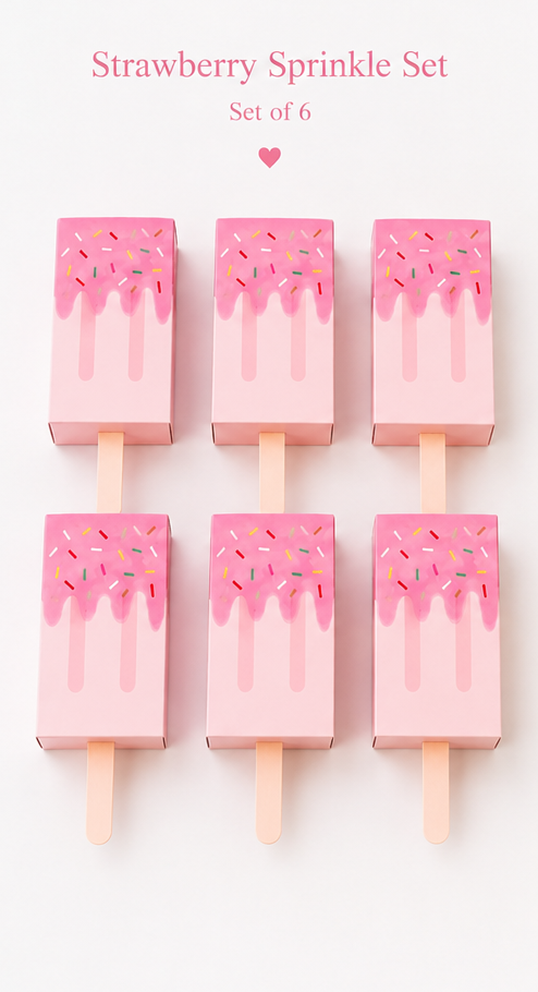 Ice Cream Pop Treat Boxes | Set of 6